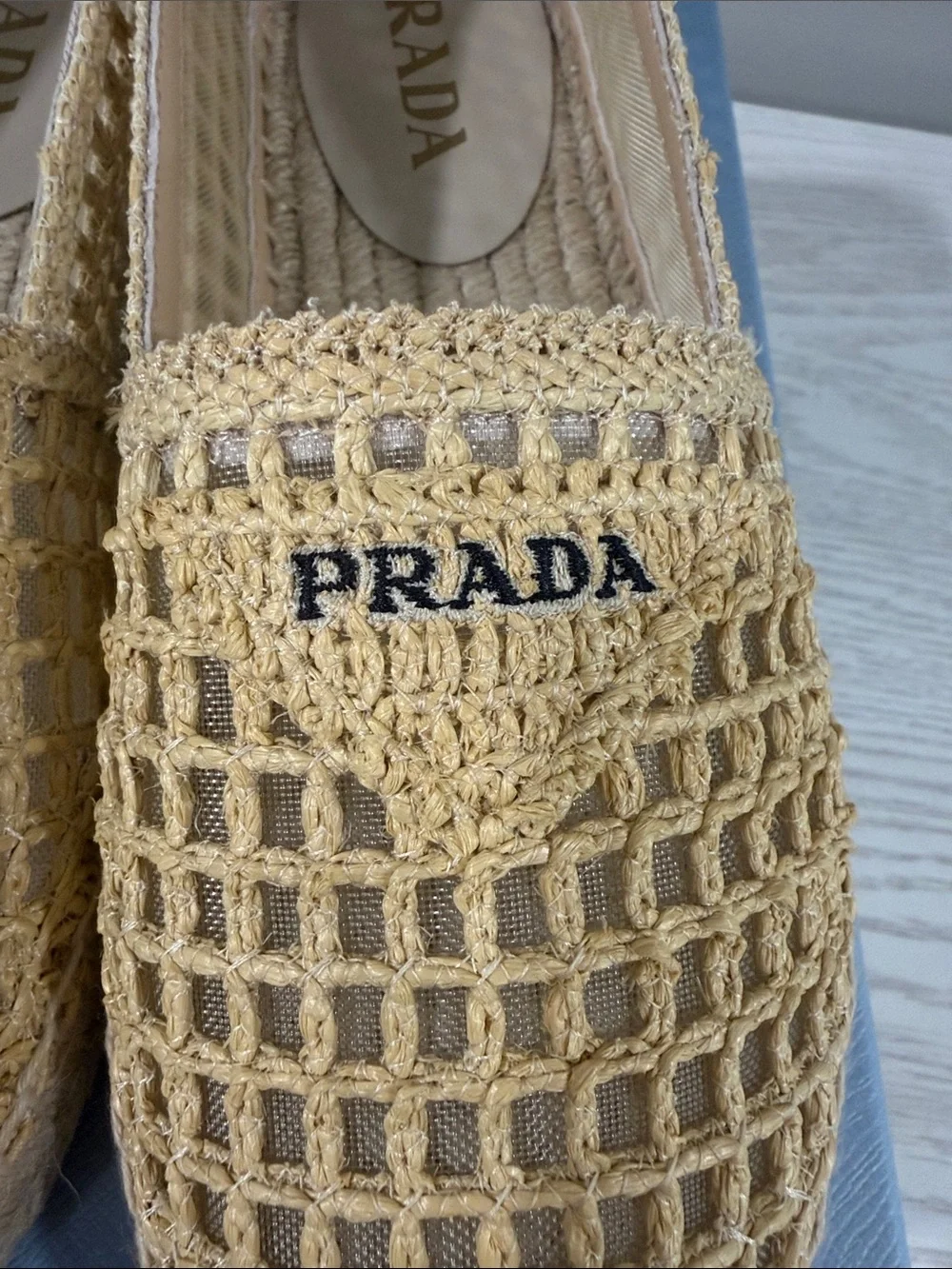 Prada woven espadrille